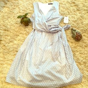 BRAND NEW! Ivanka Trump Light Blue polka dot dress